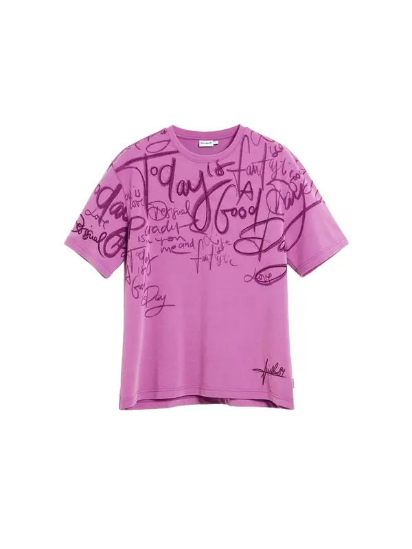 Desigual Desigual Majica  roza / crvena / crna