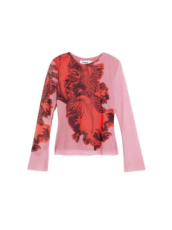 Desigual Desigual Majica  roza / crvena