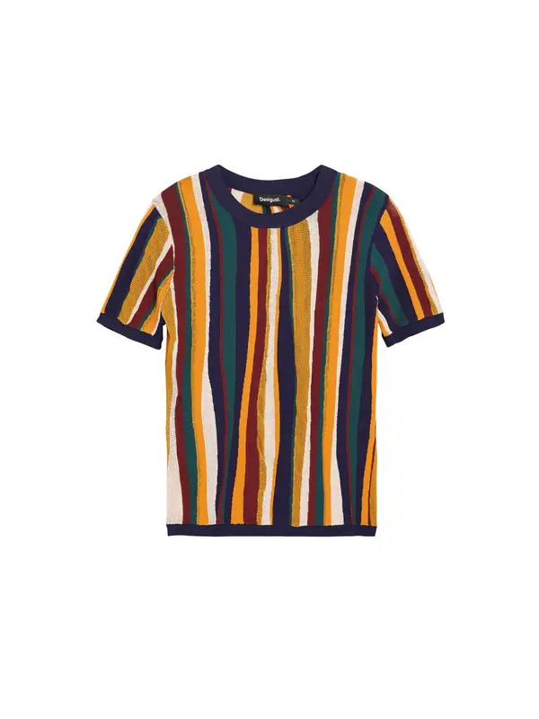 Desigual Desigual Majica  šafran / zelena / ljubičasta