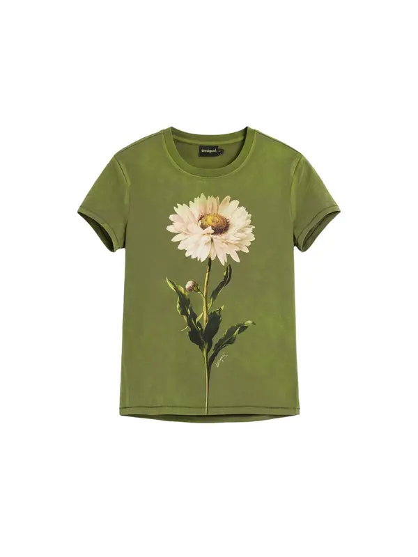 Desigual Desigual Majica  svijetlobež / svijetlosmeđa / zelena / tamno zelena