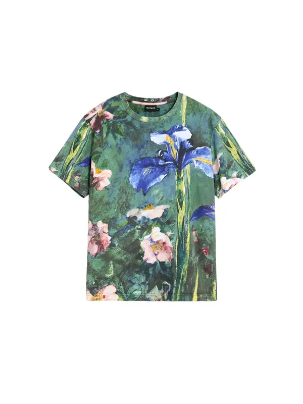 Desigual Desigual Majica  svijetloplava / zelena / puder roza / crna