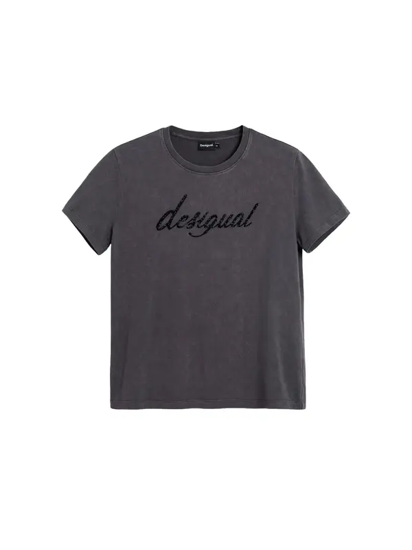 Desigual Desigual Majica  tamo siva / crna