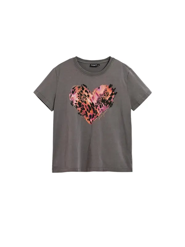 Desigual Desigual Majica  tamo siva / svijetloroza / crna