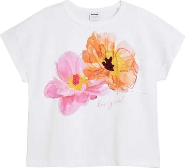 Desigual Desigual Majica  žuta / narančasta / roza / bijela