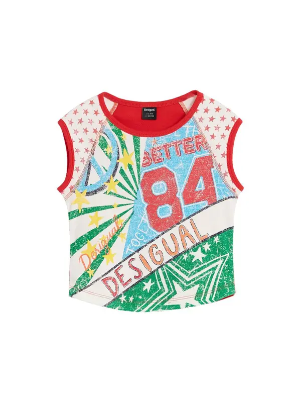 Desigual Desigual Majica  žuta / zelena / crvena / bijela