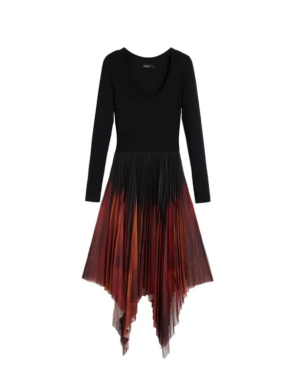 Desigual Desigual Pletena haljina  hrđavo smeđa / hrđavo crvena / crna