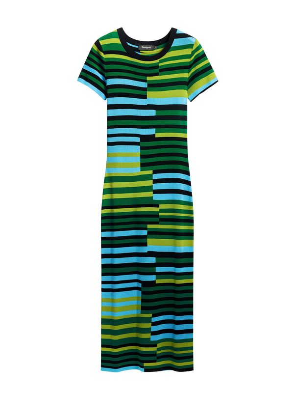 Desigual Desigual Pletena haljina  mornarsko plava / svijetloplava / svijetlozelena / tamno zelena
