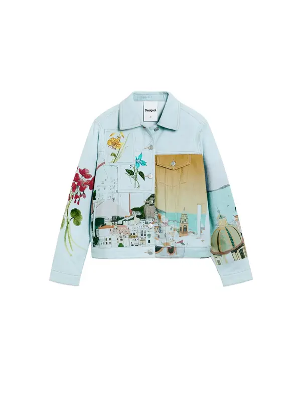 Desigual Desigual Prijelazna jakna 'Amalfi'  svijetloplava / miks boja