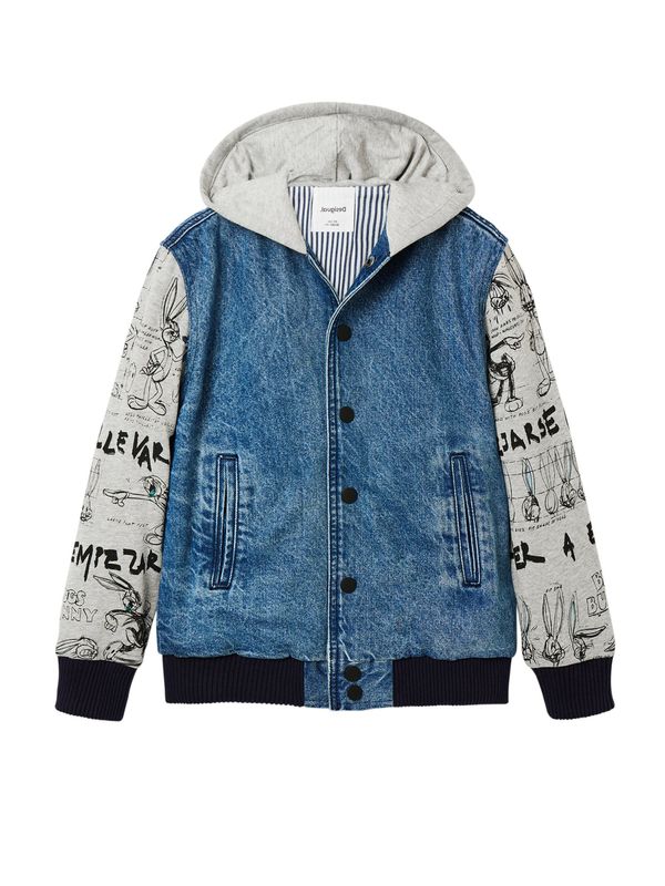 Desigual Desigual Prijelazna jakna  plavi traper / svijetlosiva / crna