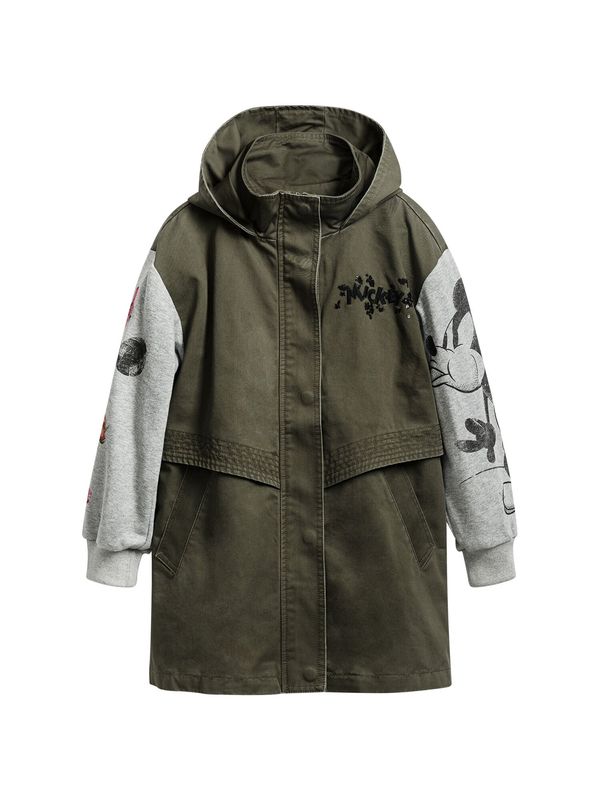 Desigual Desigual Prijelazna jakna  siva melange / zelena / crna