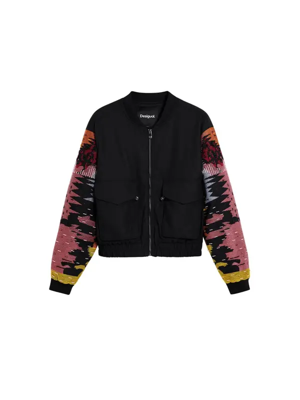 Desigual Desigual Prijelazna jakna  žuta / svijetloroza / crna