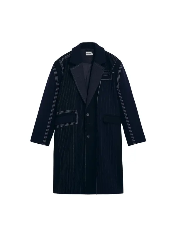 Desigual Desigual Prijelazni kaput  tamno plava / bijela