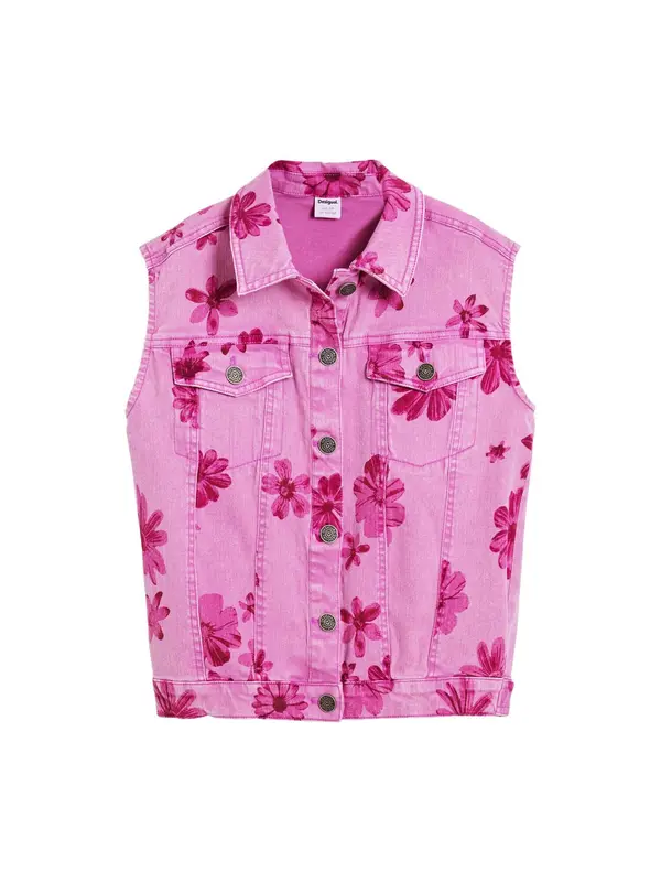 Desigual Desigual Prsluk  roza / crvena ljubičasta