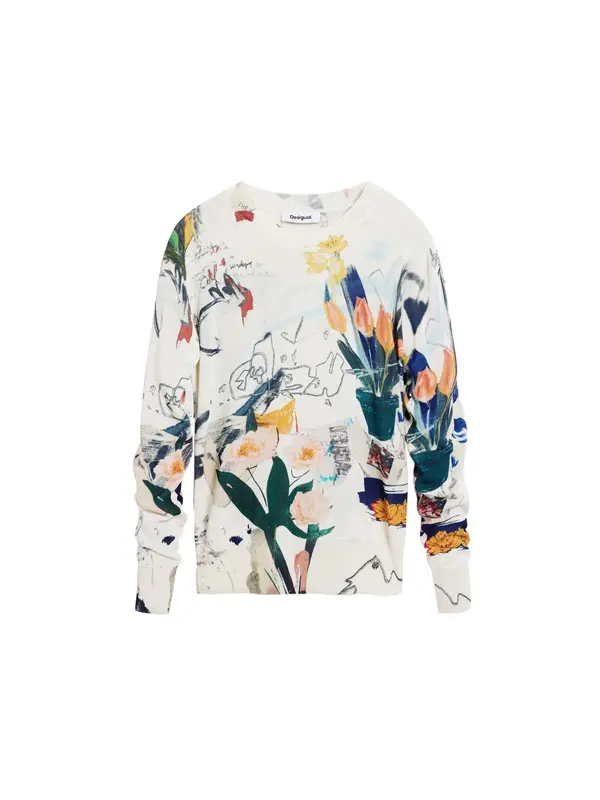 Desigual Desigual Pulover  morsko plava / žuta / narančasta / bijela