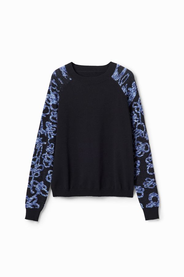 Desigual Desigual Pulover  plava / crna