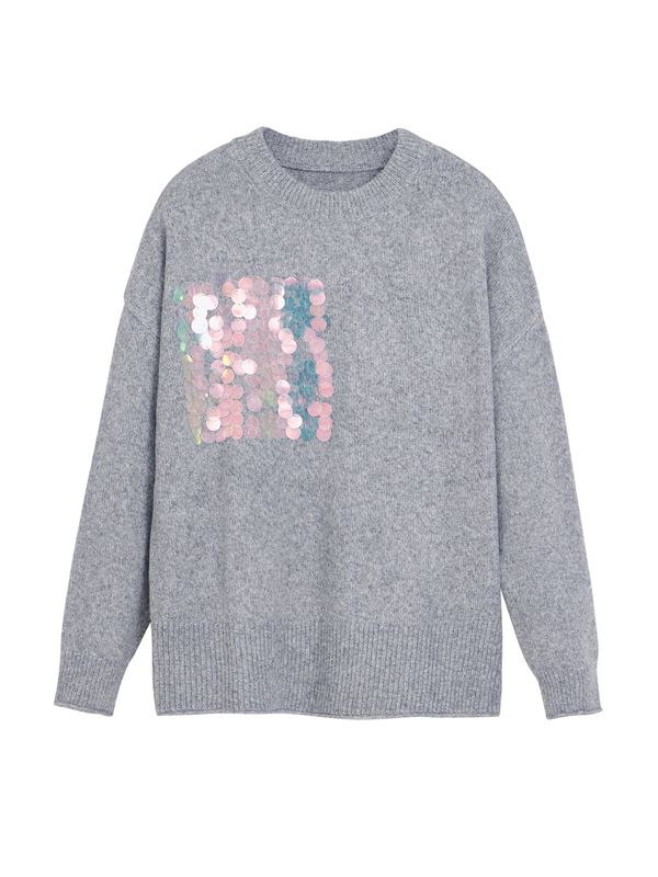 Desigual Desigual Pulover  plava / siva / svijetloroza