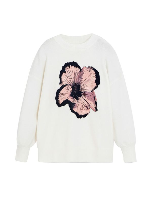 Desigual Desigual Pulover  prljavo roza / pastelno roza / crna / bijela