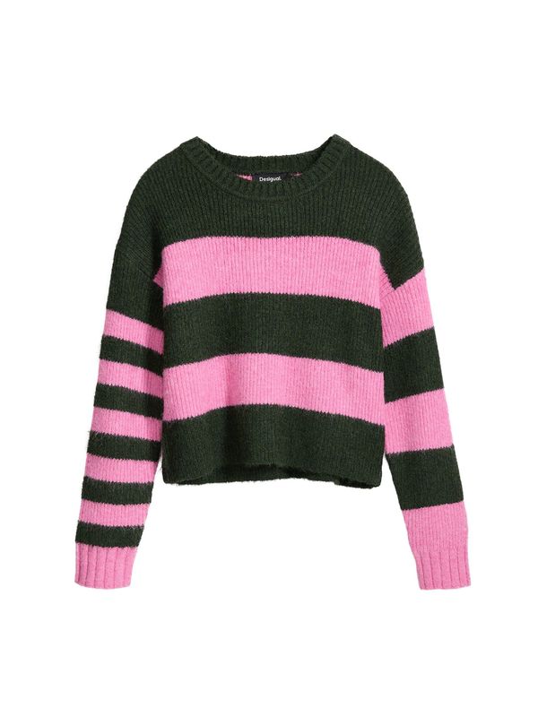 Desigual Desigual Pulover  roza / crna