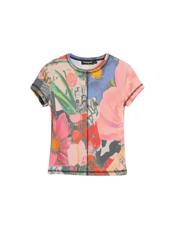 Desigual Desigual Pulover  safirno plava / zelena / narančasta / puder roza