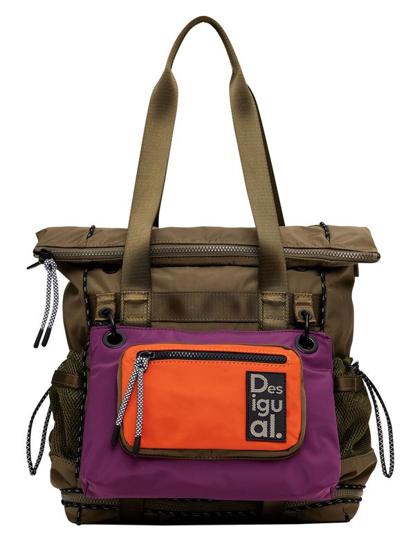 Desigual Desigual Ruksak  smeđa / ljubičasta / neonsko narančasta