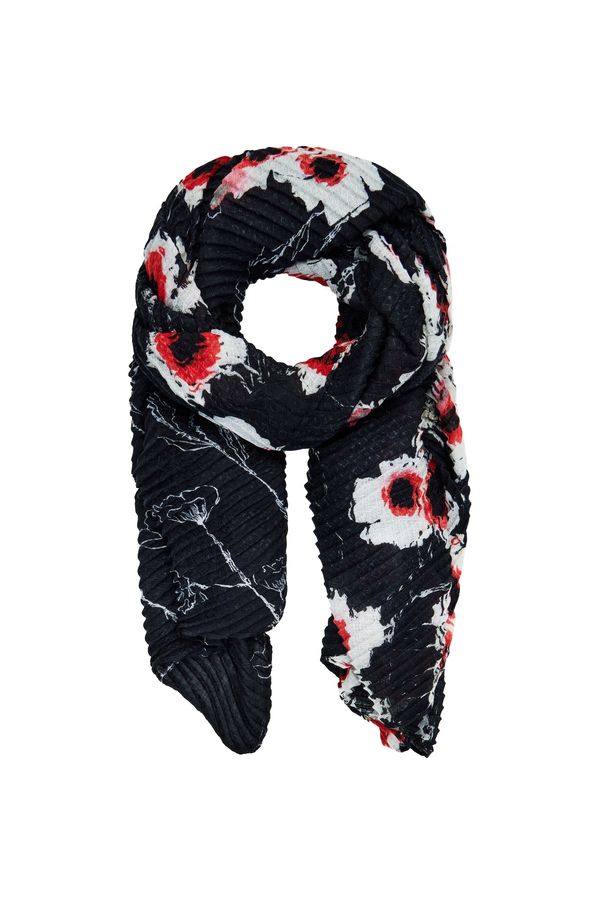 Desigual Desigual Šal  svijetlo crvena / crna / bijela