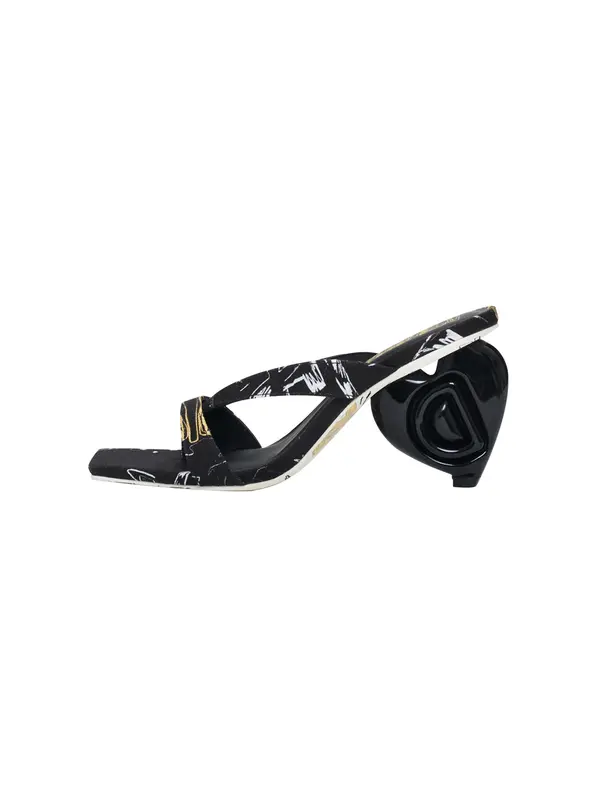 Desigual Desigual Sandale  crna / bijela