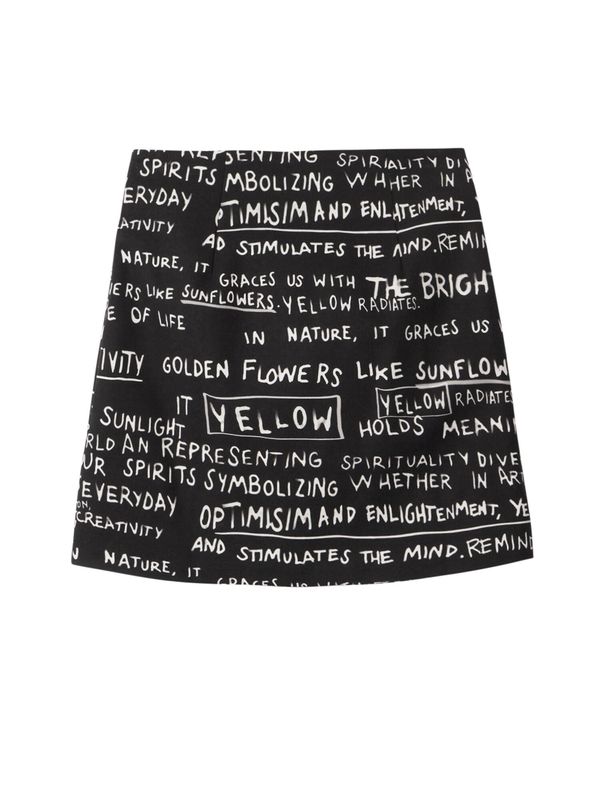 Desigual Desigual Suknja  crna / bijela melange