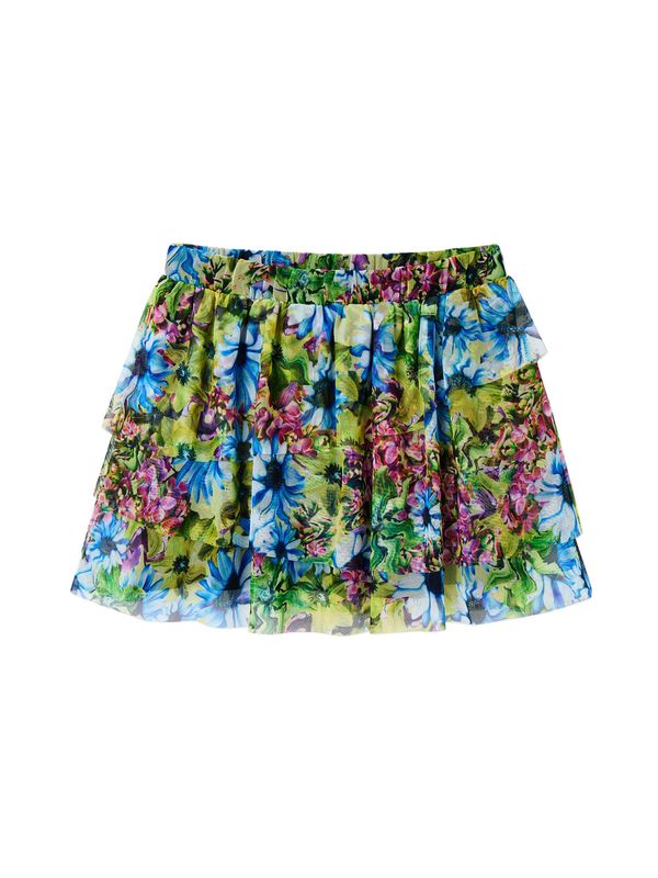 Desigual Desigual Suknja 'Garden'  svijetloplava / travnato zelena / ljubičasto crvena / crna