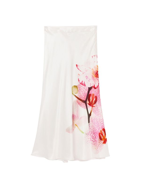 Desigual Desigual Suknja 'M. Christian Lacroix'  tamno smeđa / ružičasta / krvavo crvena / vuneno bijela