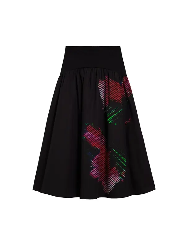 Desigual Desigual Suknja  neonsko zelena / svijetloroza / crvena / crna