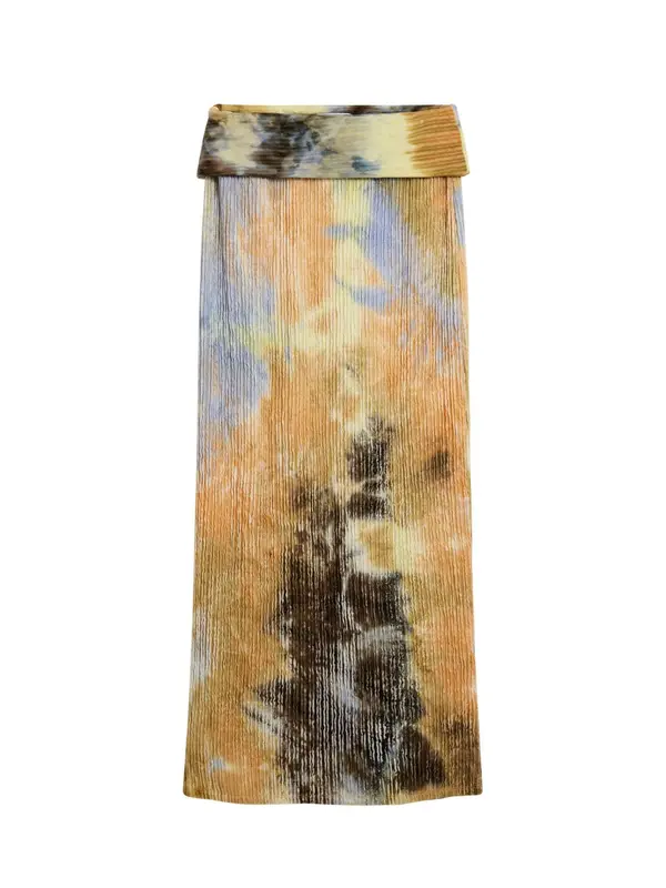 Desigual Desigual Suknja  plava / tamno smeđa / žuta