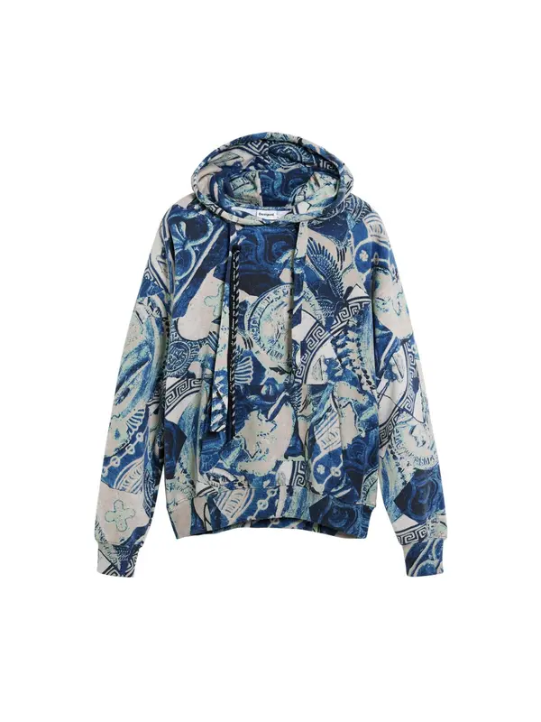 Desigual Desigual Sweater majica  boja pijeska / plava / nebesko plava / tamno plava