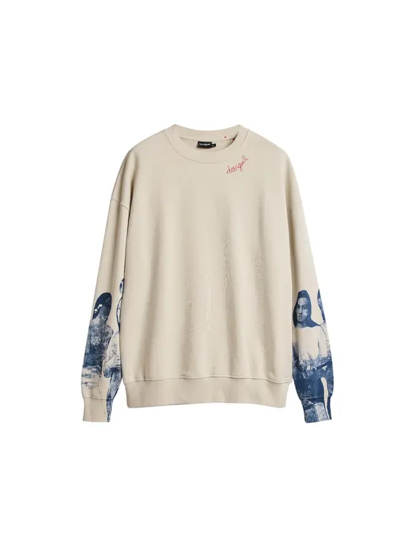 Desigual Desigual Sweater majica  ecru/prljavo bijela / plava / morsko plava