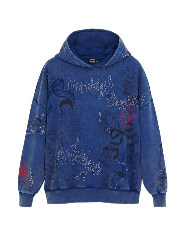 Desigual Desigual Sweater majica 'María Escoté'  plava