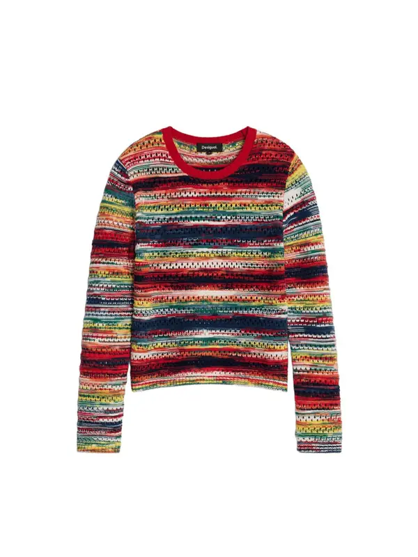 Desigual Desigual Sweater majica  miks boja / crvena
