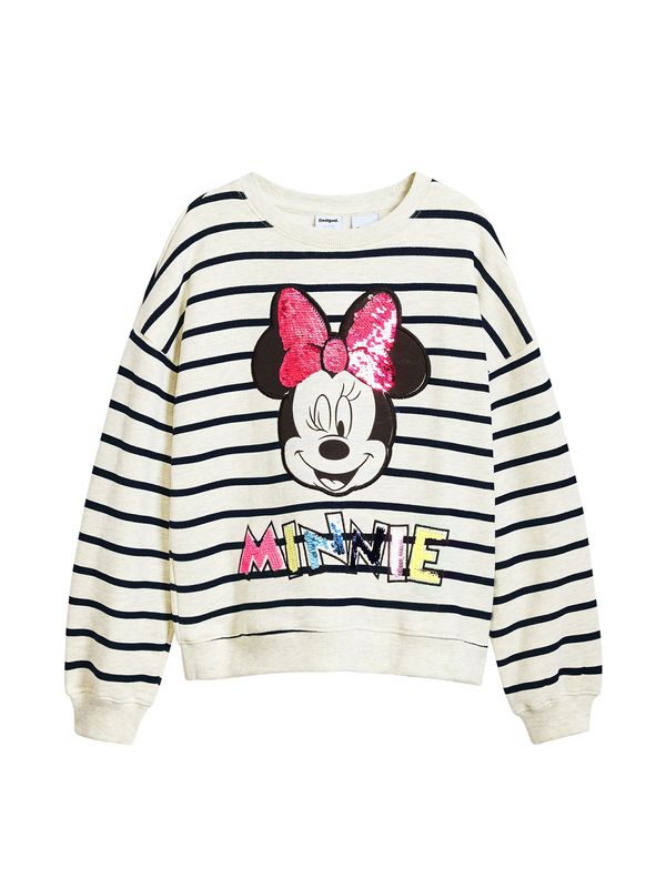 Desigual Desigual Sweater majica 'Minnie Mouse'  miks boja / bijela