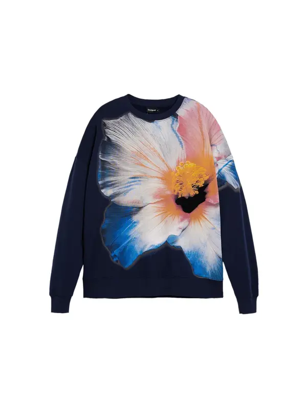 Desigual Desigual Sweater majica  morsko plava / azur / narančasta / malina