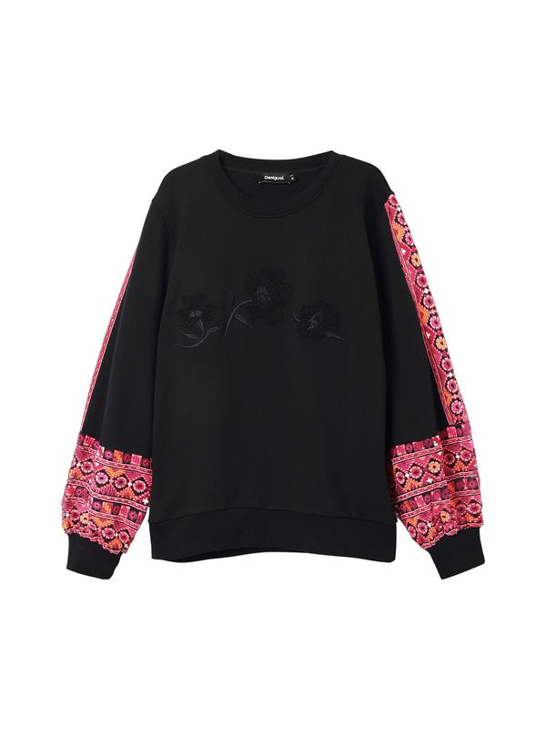 Desigual Desigual Sweater majica  roza / crna