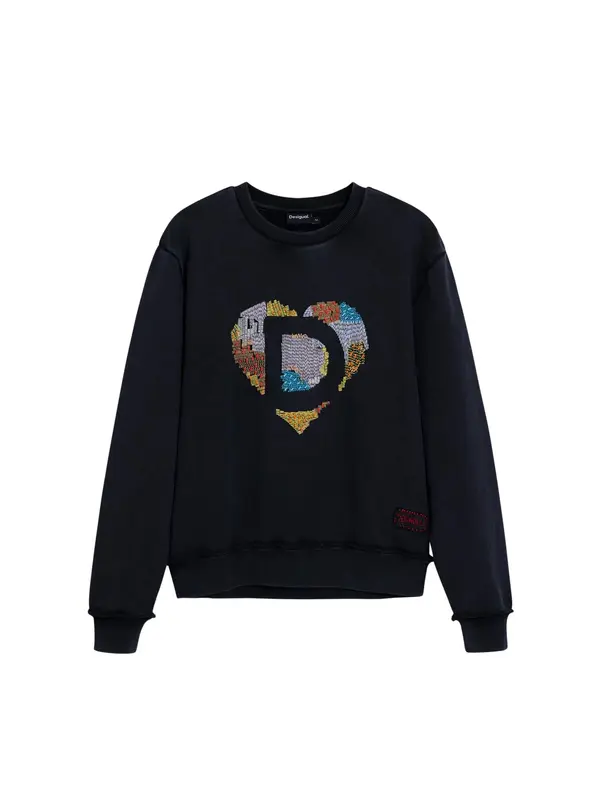 Desigual Desigual Sweater majica  žuta / svijetlosiva / crna