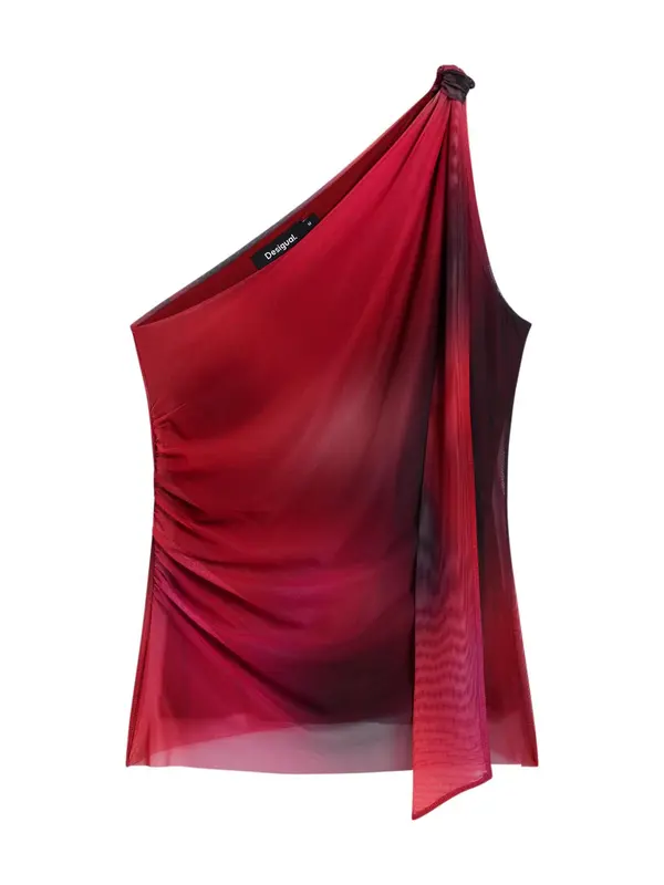 Desigual Desigual Top  crvena / crna