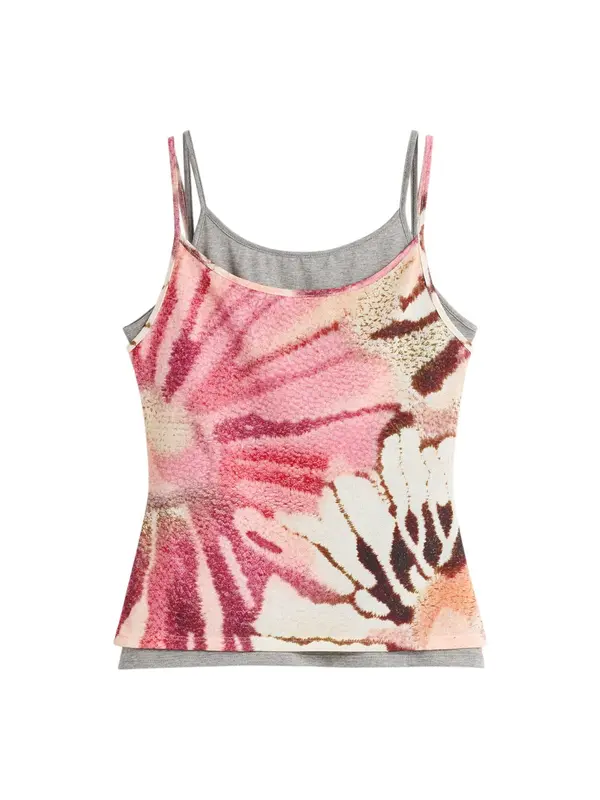 Desigual Desigual Top  smeđa / roza / crvena / bijela