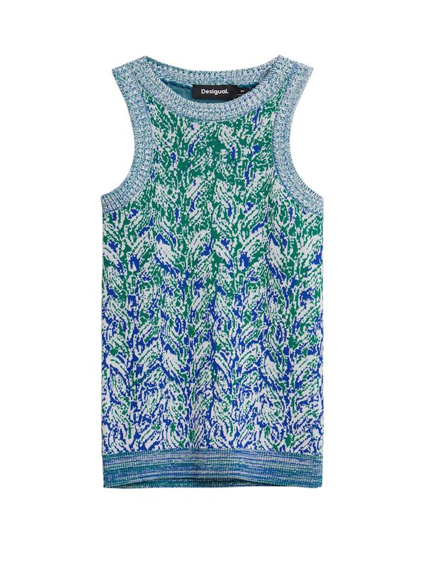 Desigual Desigual Top  svijetloplava / tamno plava / zelena / bijela