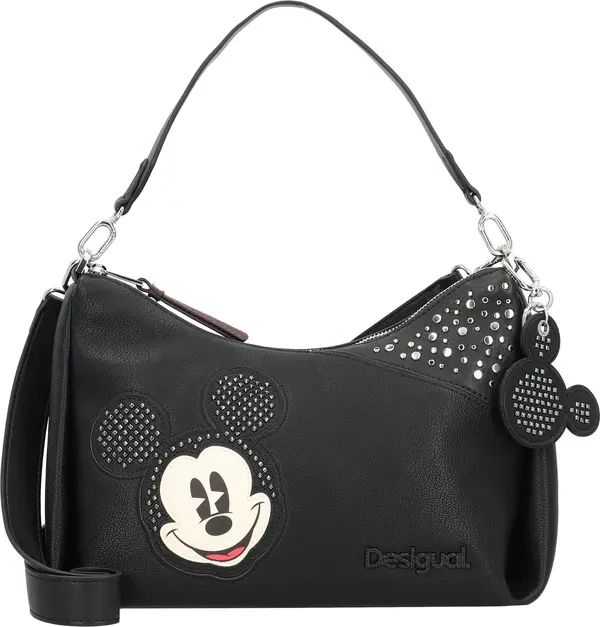 Desigual Desigual Torba za na rame 'Mickey Studstyle'  crna / srebro / bijela