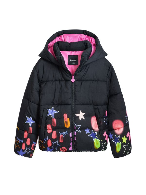 Desigual Desigual Zimska jakna  plava / svijetlozelena / crvena / crna