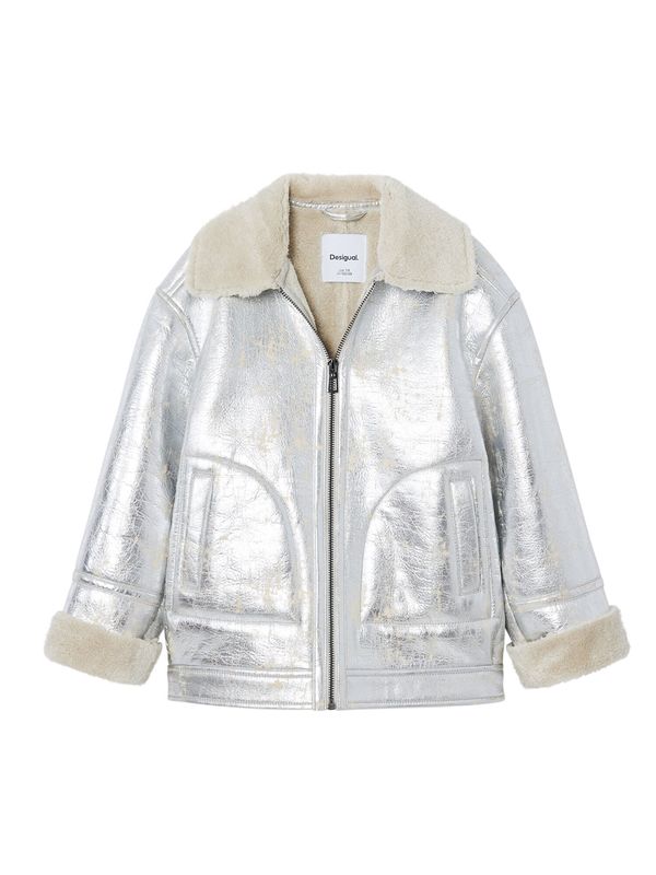 Desigual Desigual Zimska jakna  srebro