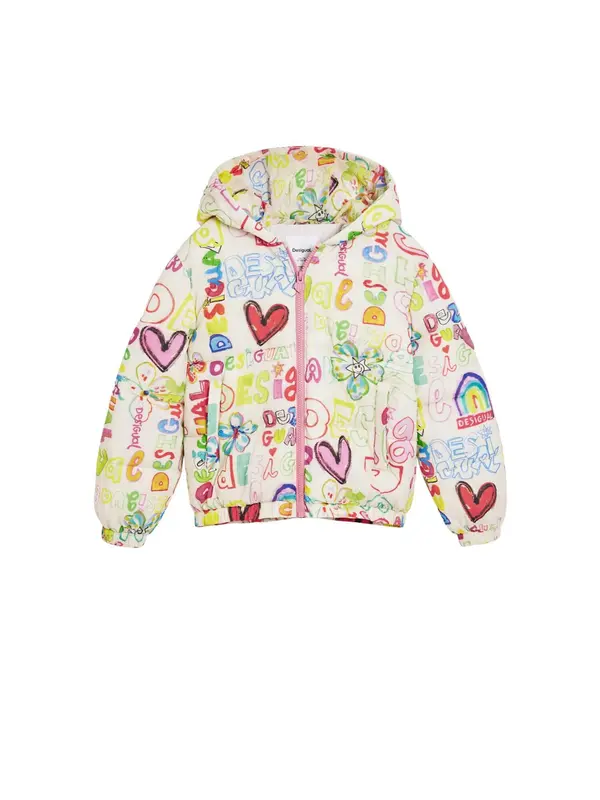 Desigual Desigual Zimska jakna  svijetložuta / narančasta / roza / crvena / bijela