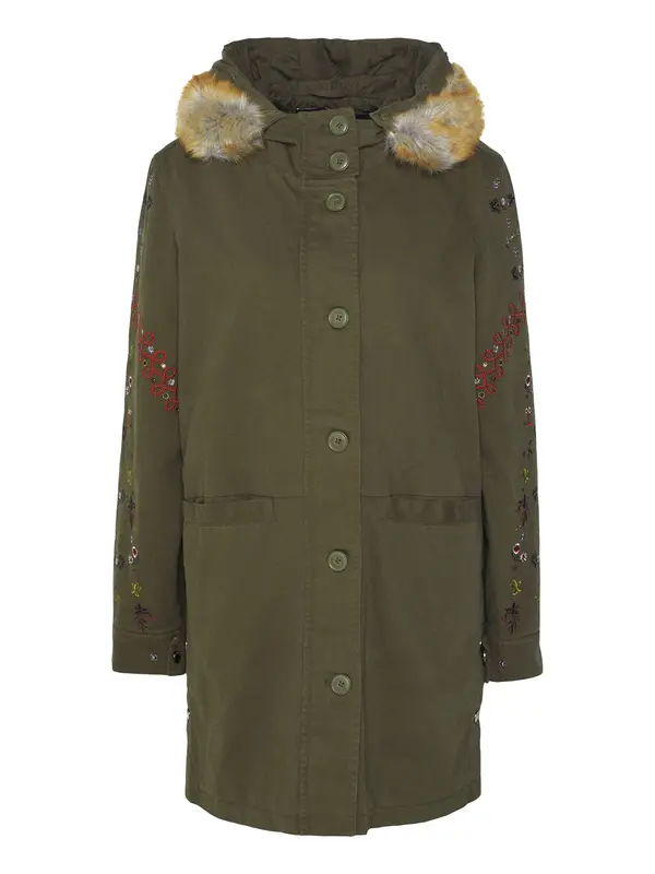 Desigual Desigual Zimska parka  morsko plava / senf / kaki / vatreno crvena