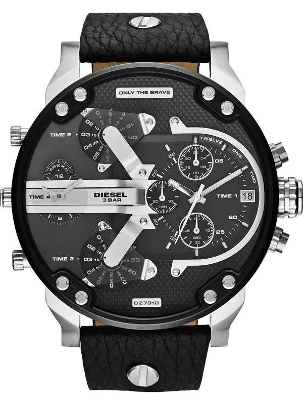 DIESEL DIESEL Analogni sat  crna / srebro