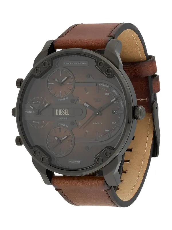 DIESEL DIESEL Analogni sat 'Mr. Daddy'  smeđa / crna