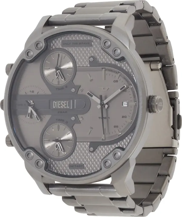 DIESEL DIESEL Analogni sat 'Mr. Daddy'  srebrno siva